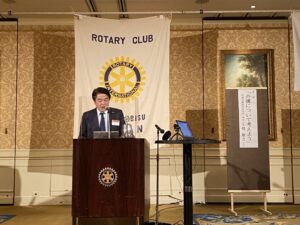 「介護について考えよう！」講演中の小幡所長